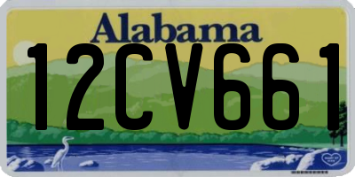 AL license plate 12CV661