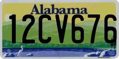 AL license plate 12CV676
