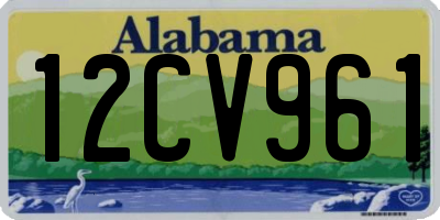 AL license plate 12CV961