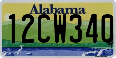 AL license plate 12CW340