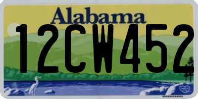 AL license plate 12CW452