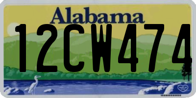 AL license plate 12CW474