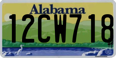 AL license plate 12CW718