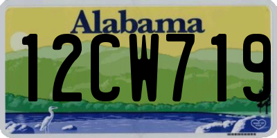 AL license plate 12CW719