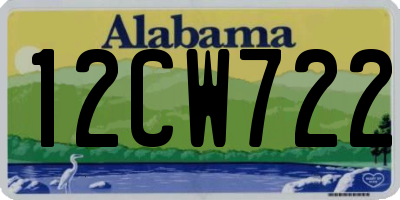 AL license plate 12CW722