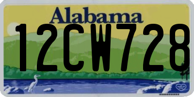 AL license plate 12CW728