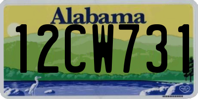 AL license plate 12CW731