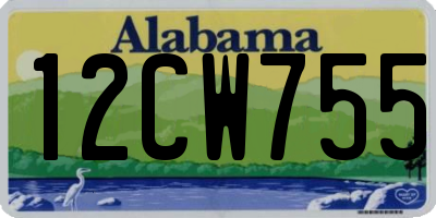 AL license plate 12CW755