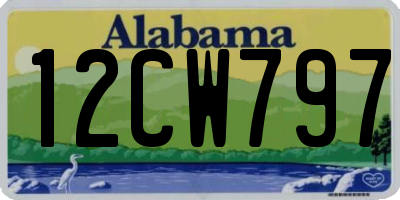 AL license plate 12CW797