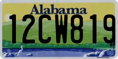 AL license plate 12CW819