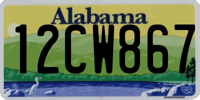 AL license plate 12CW867