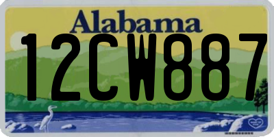 AL license plate 12CW887
