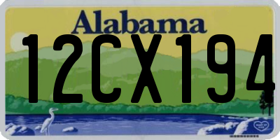 AL license plate 12CX194