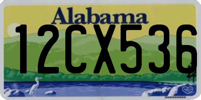 AL license plate 12CX536