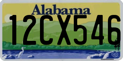 AL license plate 12CX546
