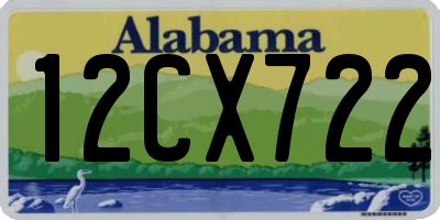 AL license plate 12CX722