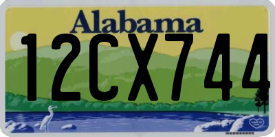AL license plate 12CX744