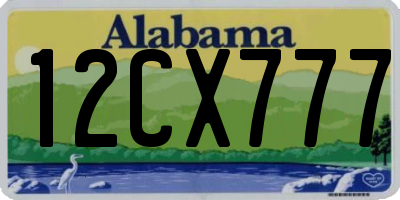 AL license plate 12CX777