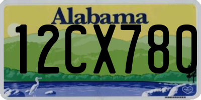 AL license plate 12CX780