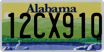 AL license plate 12CX910