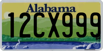 AL license plate 12CX999