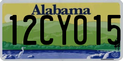 AL license plate 12CY015