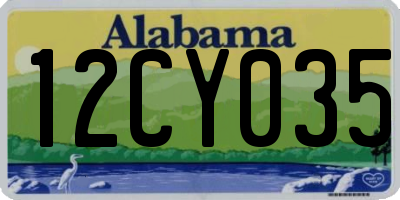 AL license plate 12CY035