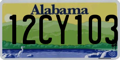 AL license plate 12CY103