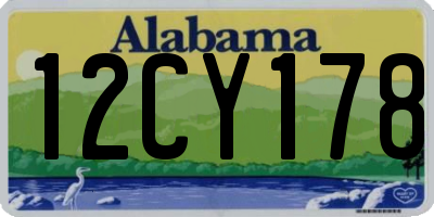 AL license plate 12CY178