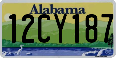AL license plate 12CY187