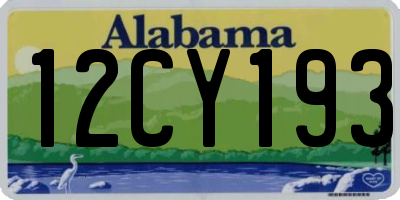 AL license plate 12CY193