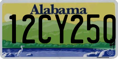 AL license plate 12CY250
