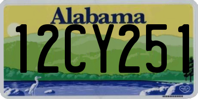 AL license plate 12CY251