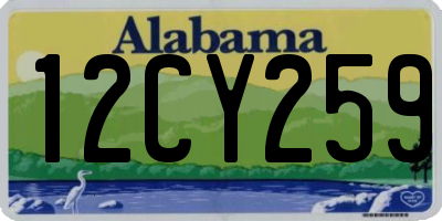 AL license plate 12CY259