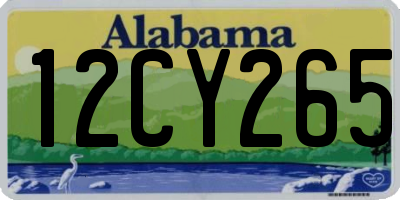 AL license plate 12CY265