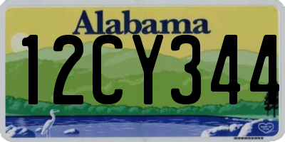 AL license plate 12CY344