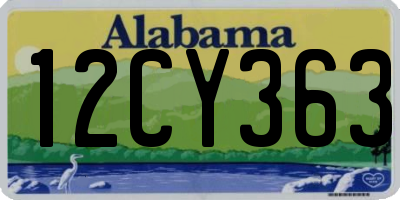 AL license plate 12CY363