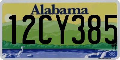 AL license plate 12CY385