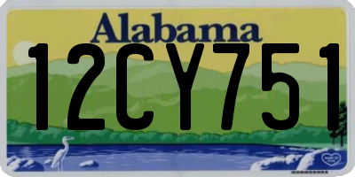 AL license plate 12CY751