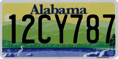 AL license plate 12CY787