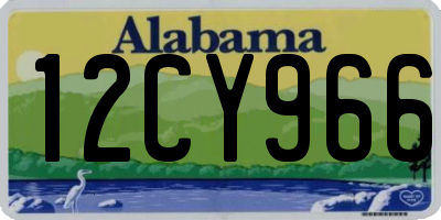 AL license plate 12CY966
