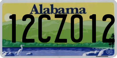 AL license plate 12CZ012