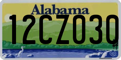 AL license plate 12CZ030