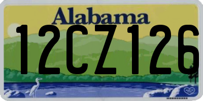 AL license plate 12CZ126