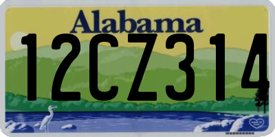 AL license plate 12CZ314