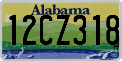 AL license plate 12CZ318