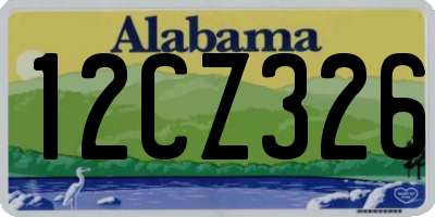 AL license plate 12CZ326