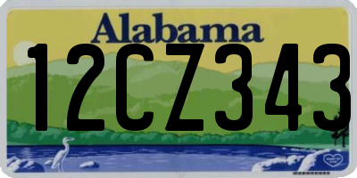 AL license plate 12CZ343