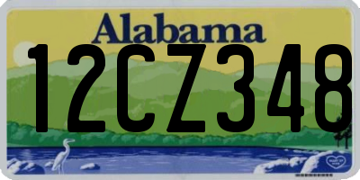 AL license plate 12CZ348