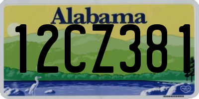AL license plate 12CZ381